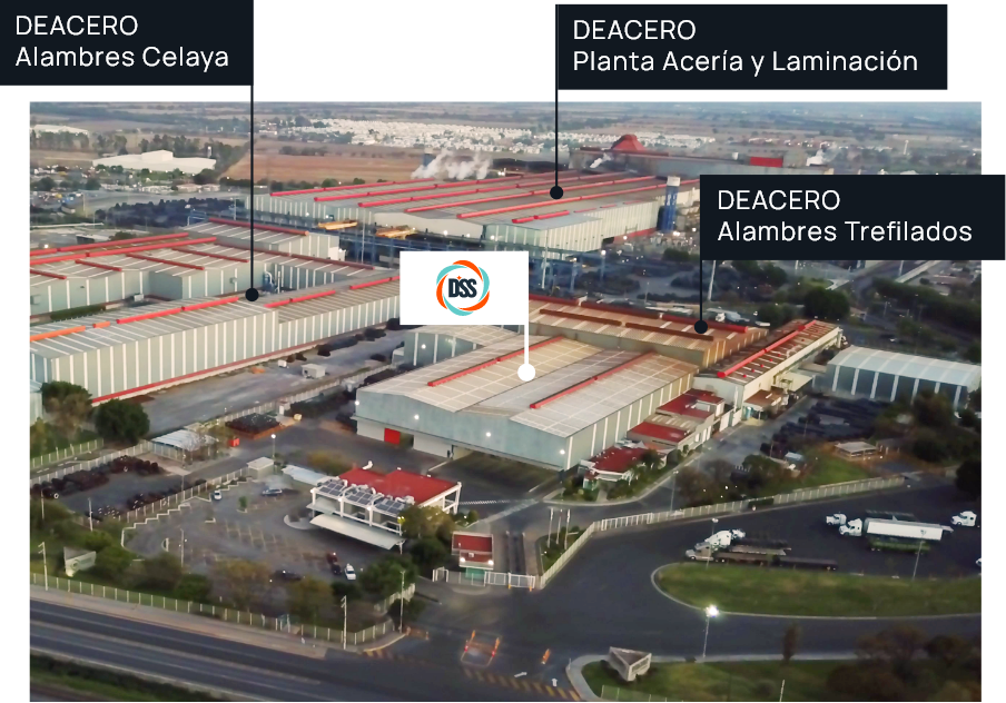 Aerial view of Deacero's manufacturing plants