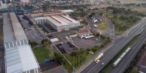Aerial view of the Deacero Summit manufacturing plant