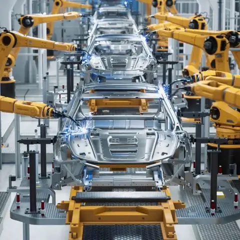 Automatic automobile assembly line